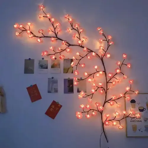 شجرة مضيئة❗️ورد زهري❗️