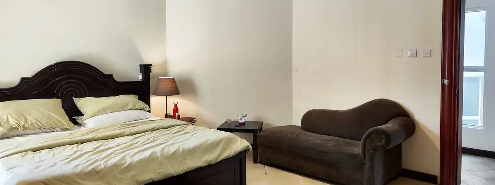 Master room with  in a West Bay villa