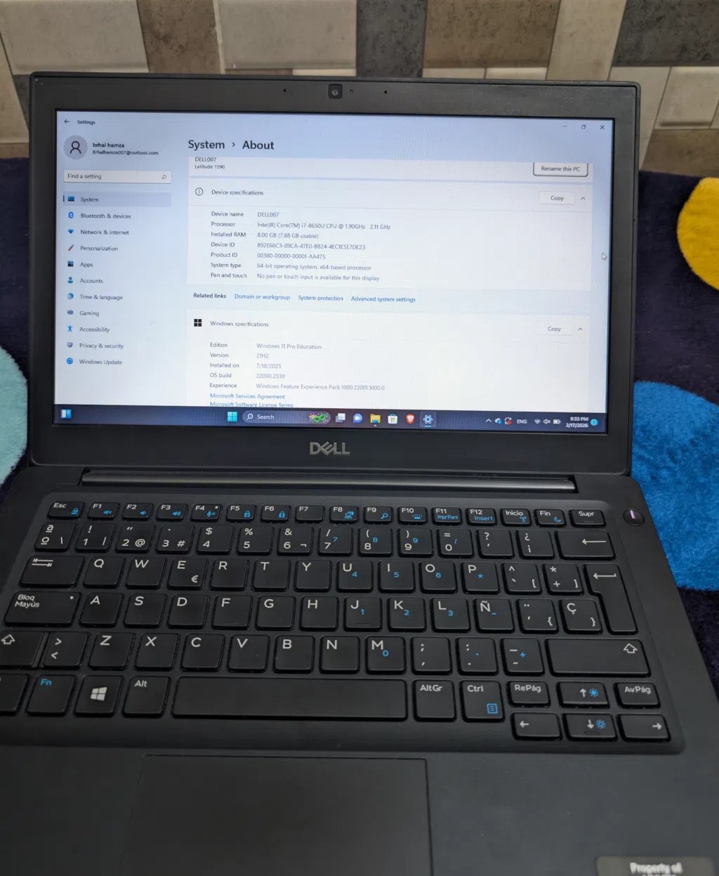للبيع Dell Latitude 7290
