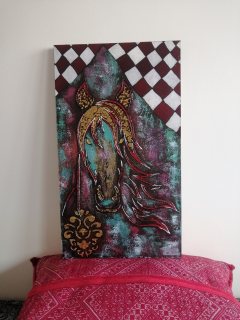 لوحة فنية بتقنيات مختلطة