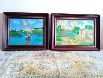 لوحتان أصليتان مختومتان