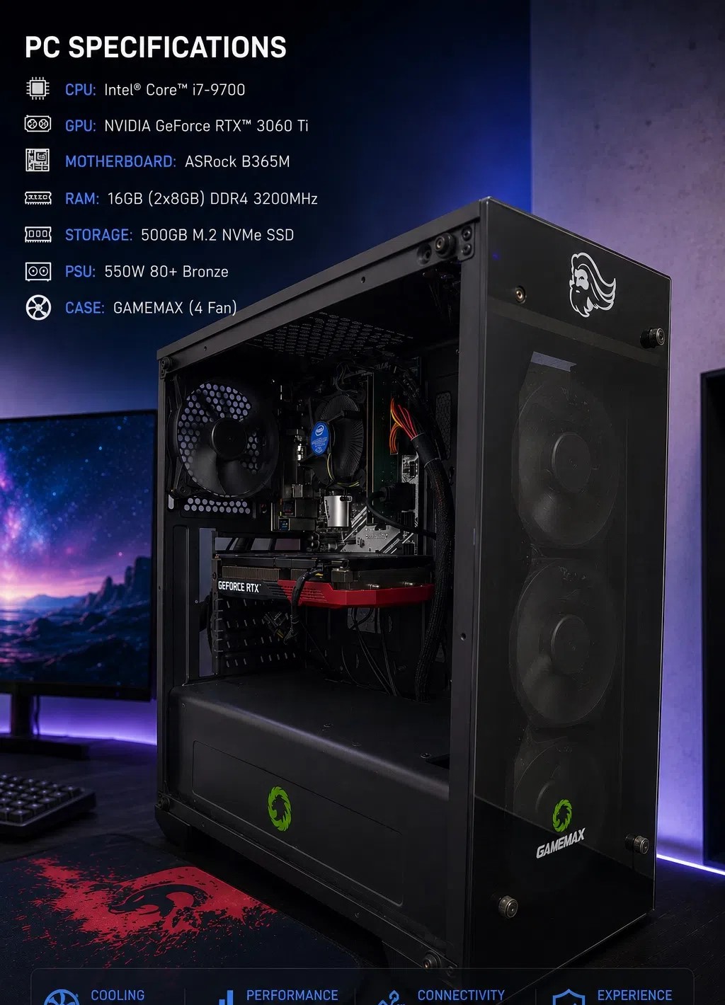 تجميعه ممتازه للالعاب عل⁦⁦2k⁩⁩ بكارت ⁦⁦RTX⁩⁩ ⁦⁦3060Ti