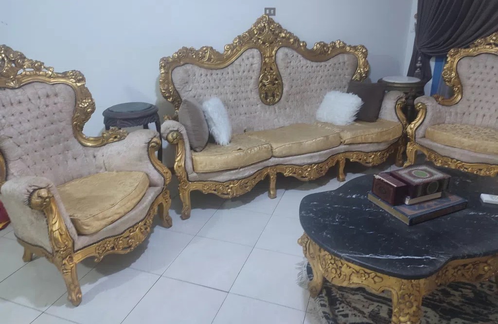 صالون مدهب خشب زان  للبيع في الهرم