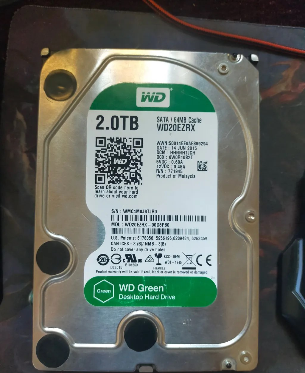 هارد ديسك ⁦⁦HDD⁩⁩ مساحه ⁦⁦2⁩⁩ تيرا بايت ⁦⁦WD⁩⁩ ⁦⁦GREEN⁩⁩ للبيع سوهاج
