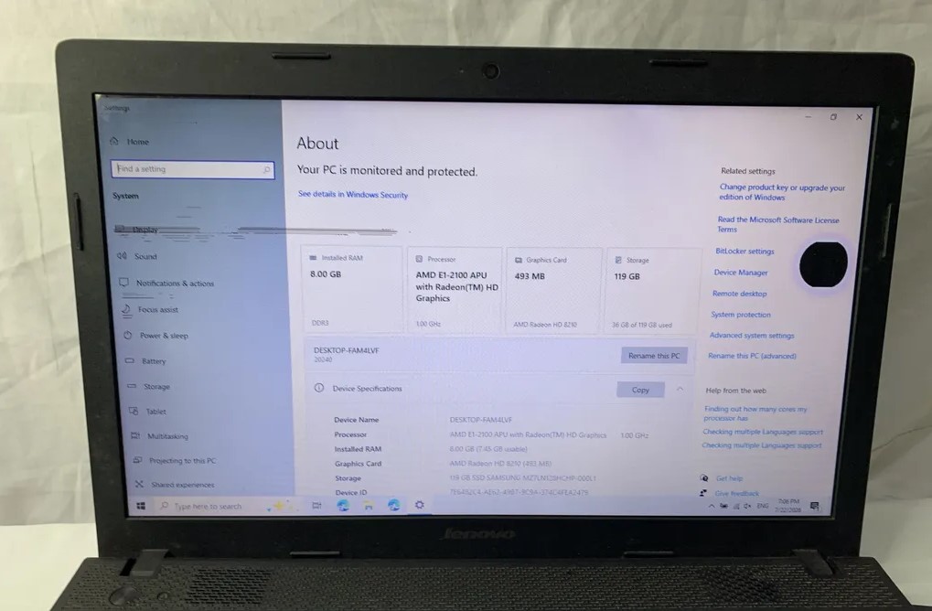 للبيع لابتوب ⁦⁦lenovo⁩⁩ ⁦⁦G505⁩⁩ مستعمل للبيع الإسكندرية