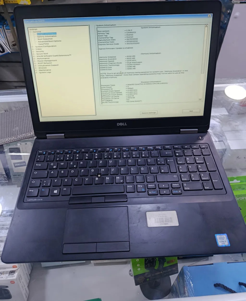 Dell Latitude E5570 i5 6th gen للبيع سوهاج